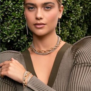 Elegant Gold and Silver Chain Bracelet